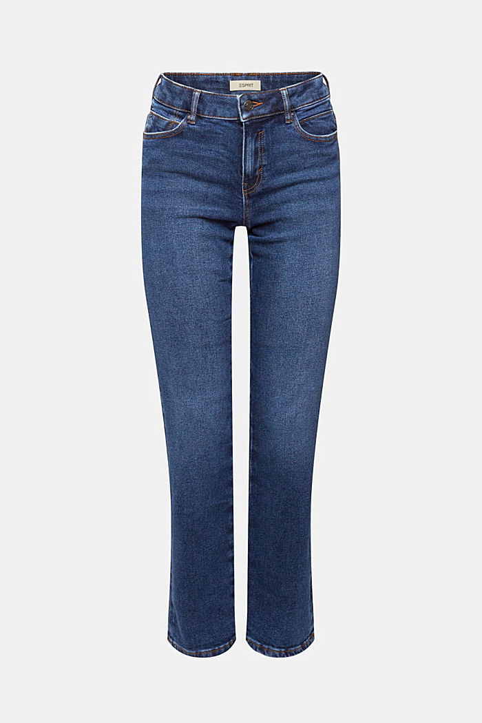 High-rise straight leg jeans, BLUE DARK WASHED, detail-asia image number 6