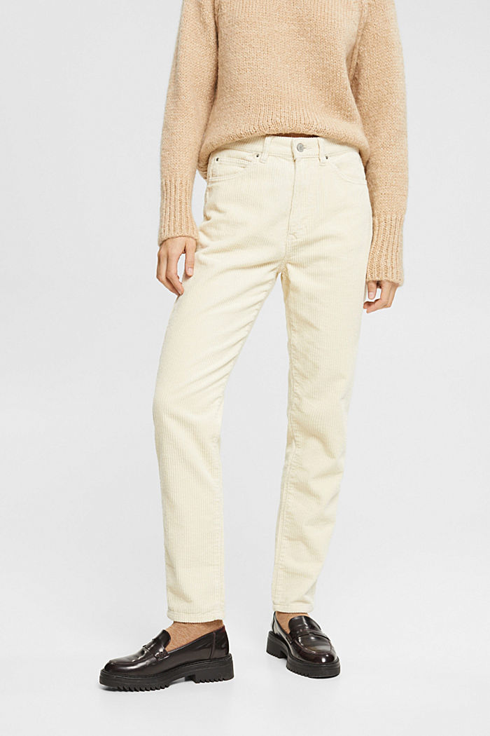 Mom fit cord trousers