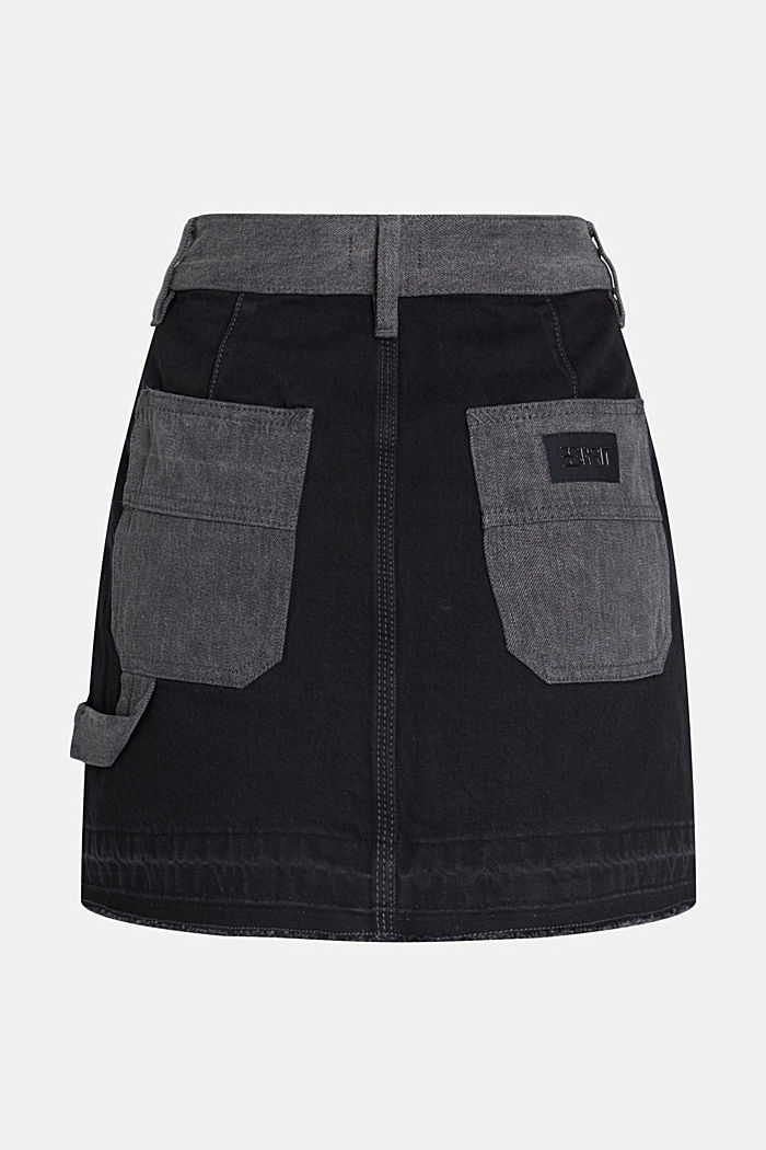 Workwear release hem mini skirt, BLACK MEDIUM WASH, detail-asia image number 5
