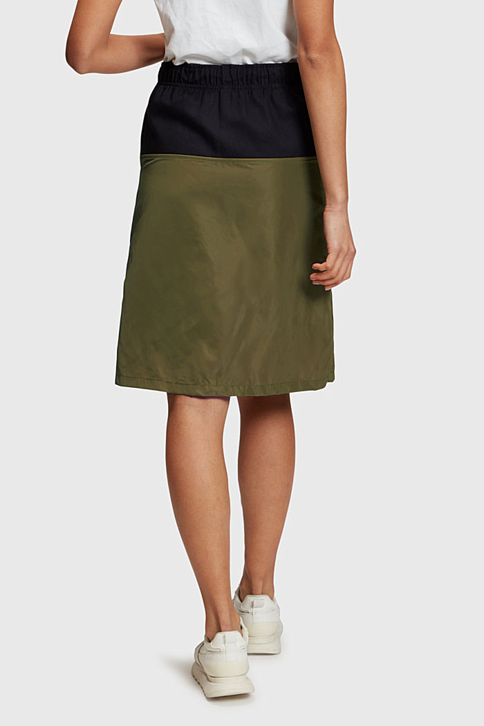 Mixed midi skirt, OLIVE, detail-asia image number 1