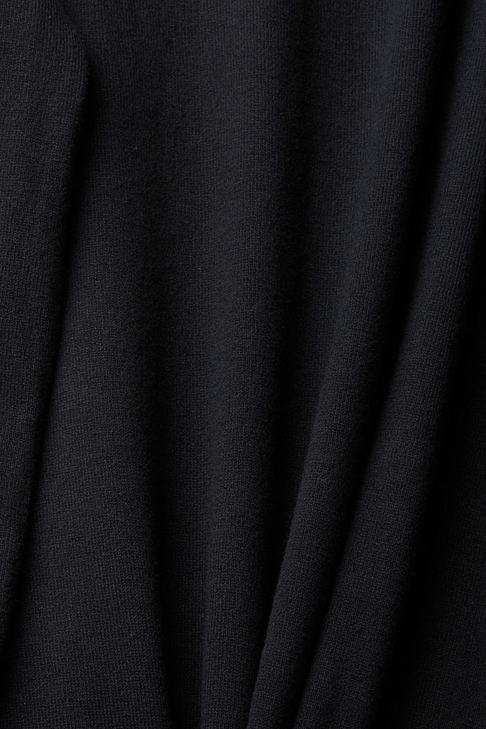 中長款針織連身裙, 黑色, detail-asia image number 4