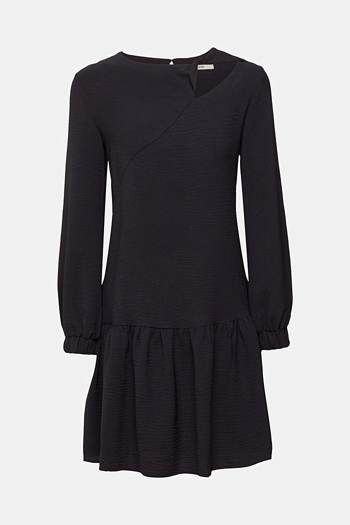 절개가 있는 미니 드레스, BLACK, detail-asia image number 5