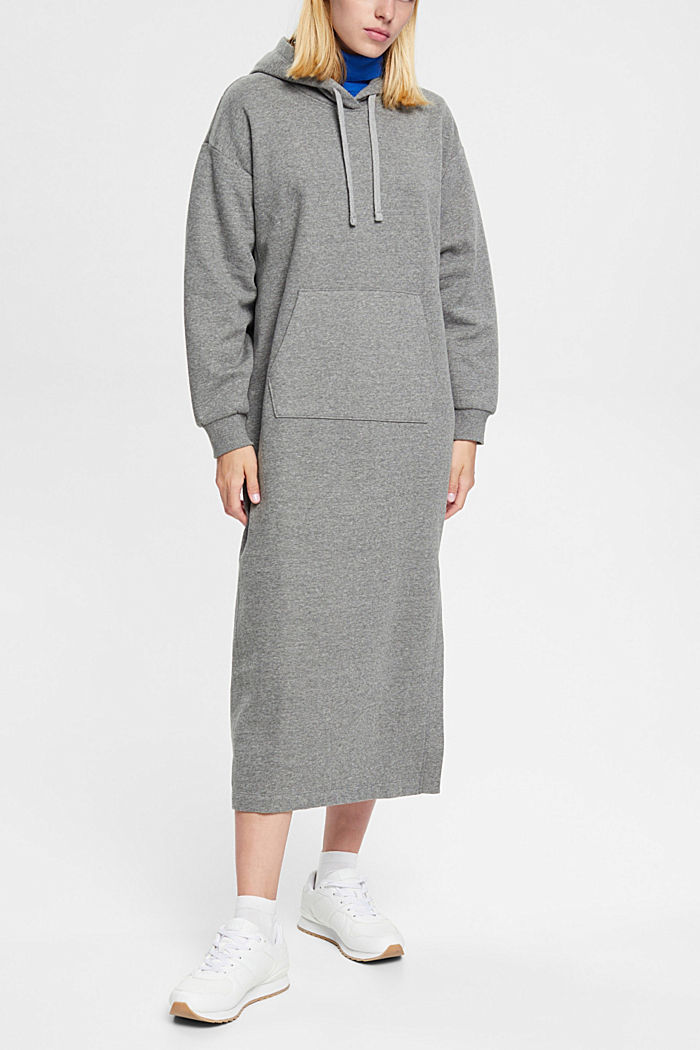 Longline hoodie dress, MEDIUM GREY, detail-asia image number 4