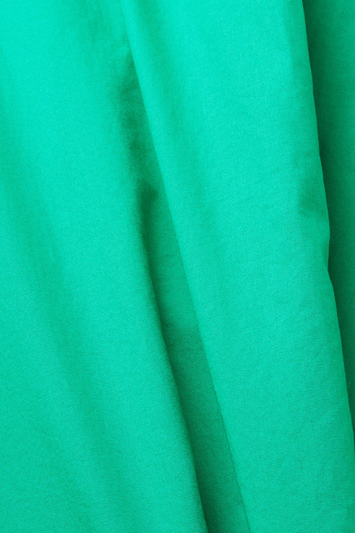 Blouse with round neck, organic cotton, LIGHT GREEN, detail-asia image number 4