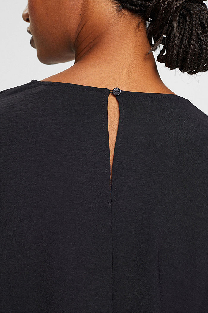 Blouse with cut-out, BLACK, detail-asia image number 5
