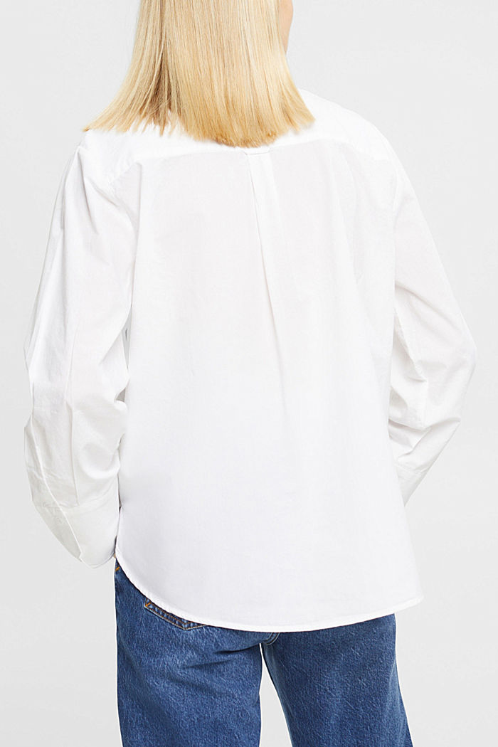 超大廓形白色棉質恤衫, 白色, detail-asia image number 3