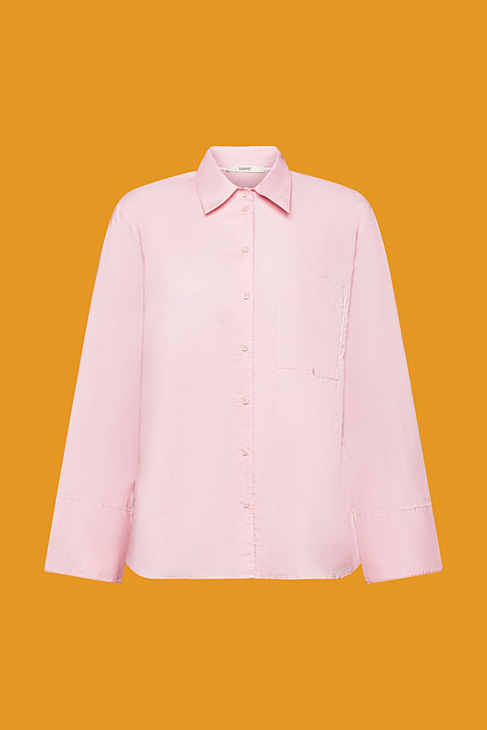 超大廓形白色棉質恤衫, 淺粉紅色, detail-asia image number 6