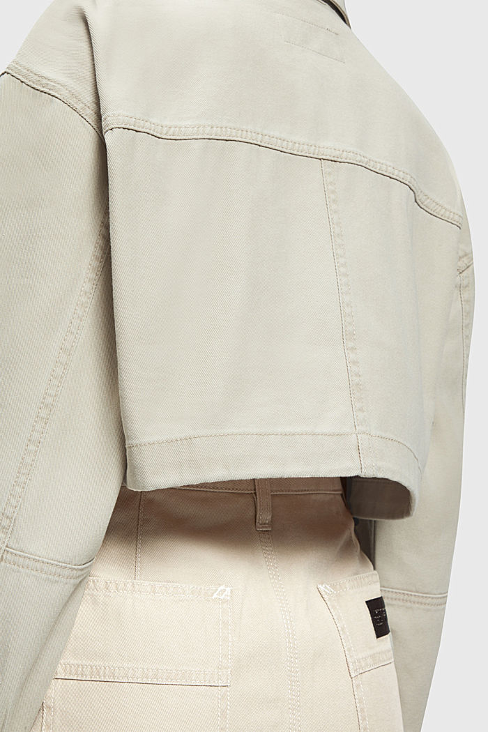 Cropped trucker jacket, NEW SAND, detail-asia image number 3