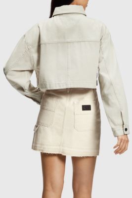 Cropped trucker jacket, NEW SAND, detail-asia image number 1