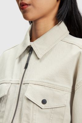 Cropped trucker jacket, NEW SAND, detail-asia image number 2