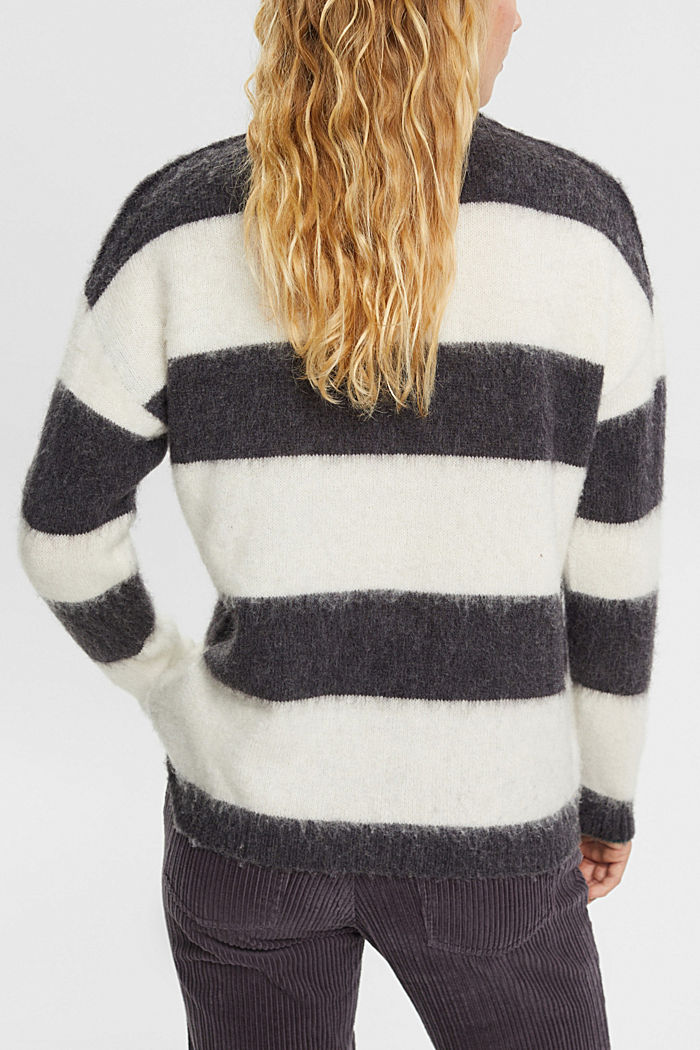 Striped wool blend jumper, OFF WHITE, detail-asia image number 3