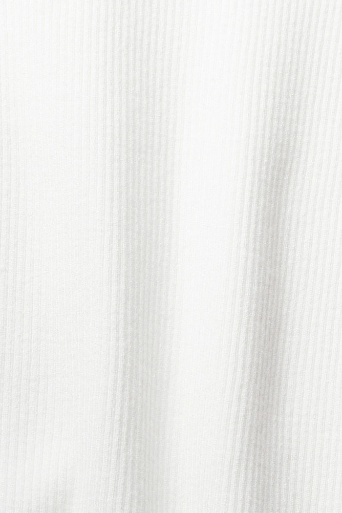 Roll neck ribbed viscose sweater, OFF WHITE, detail-asia image number 5