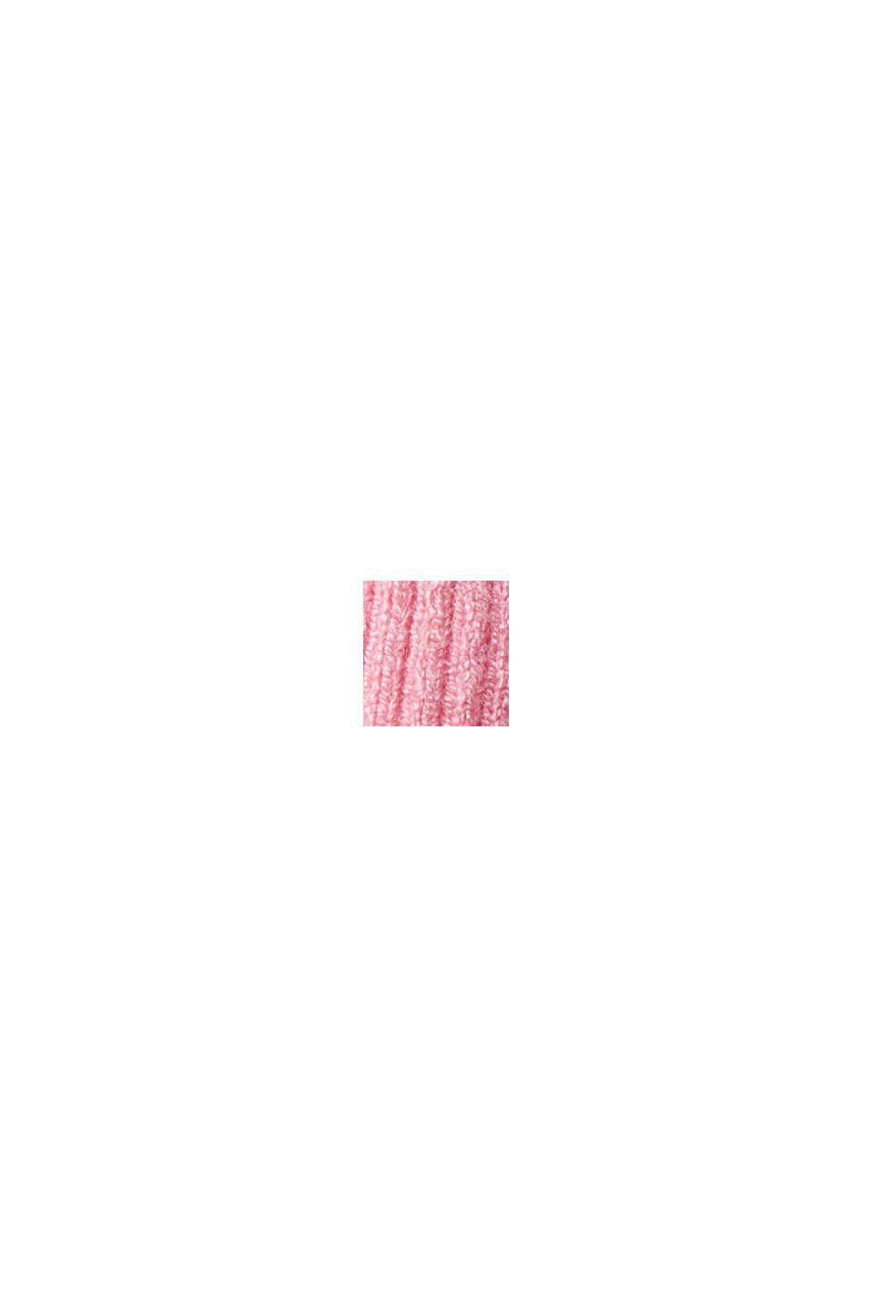 高領羅紋粘膠毛衣, 粉紅色, swatch