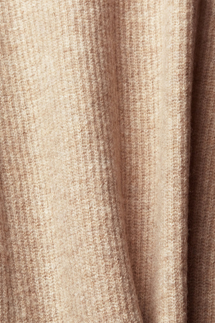 Knitted wool blend jumper, SAND, detail-asia image number 5