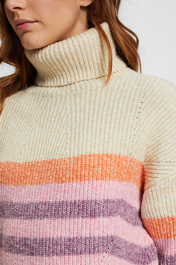 Striped roll neck jumper, ICE, detail-asia image number 3
