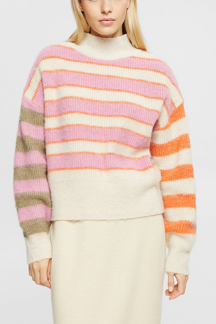 Striped wool blend jumper, ICE, detail-asia image number 0