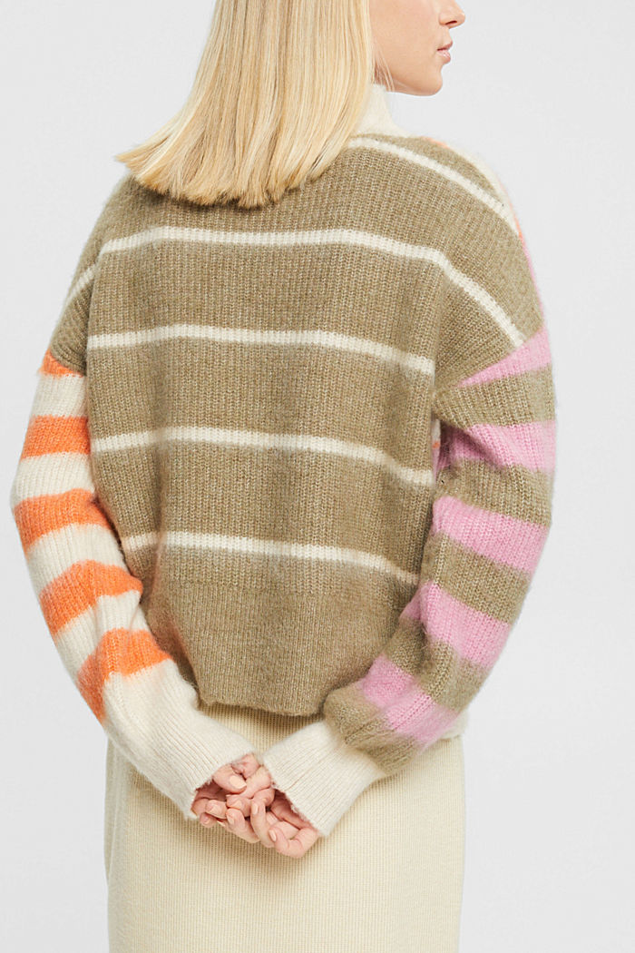Striped wool blend jumper, ICE, detail-asia image number 3