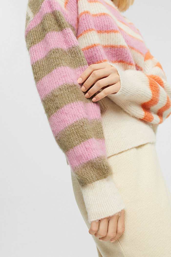 Striped wool blend jumper, ICE, detail-asia image number 2