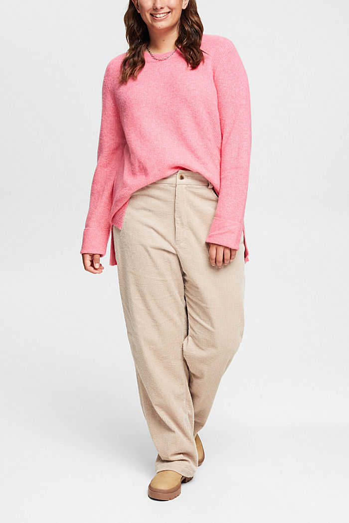 CURVY羊毛混紡針織毛衣, 粉紅色, detail-asia image number 1