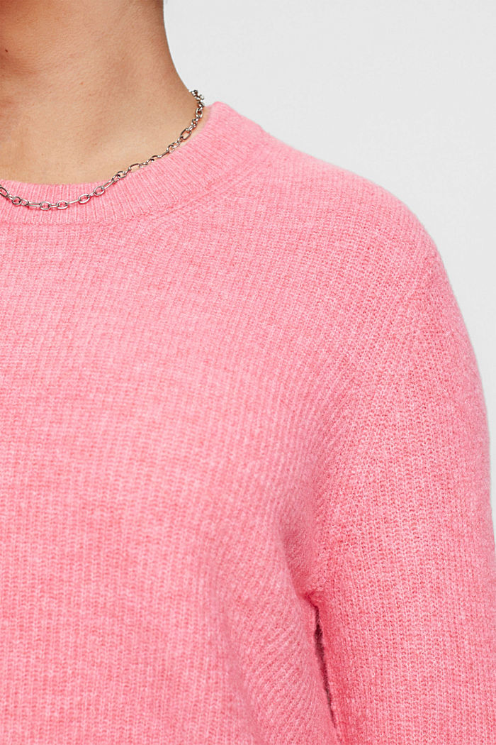 CURVY knitted wool blend jumper, PINK, detail-asia image number 2