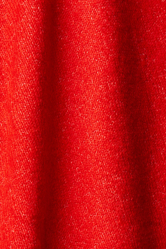 Knitted roll neck sweater, RED, detail-asia image number 5
