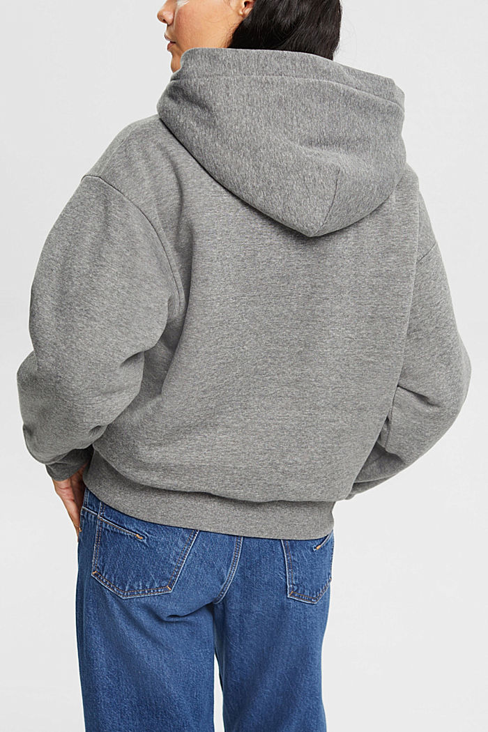 Fleece-lined zip hoody, MEDIUM GREY, detail-asia image number 3