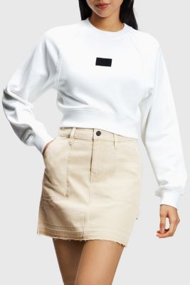 Garment dyed cropped sweatshirt