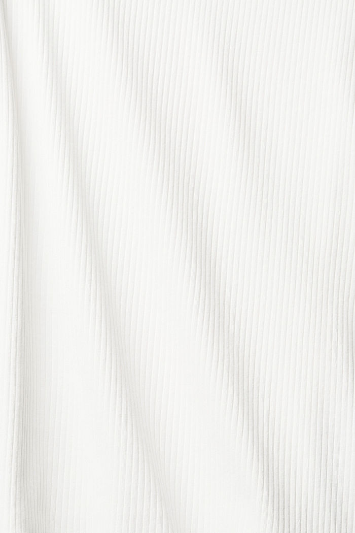 羅紋長袖，彈性棉, 白色, detail-asia image number 5