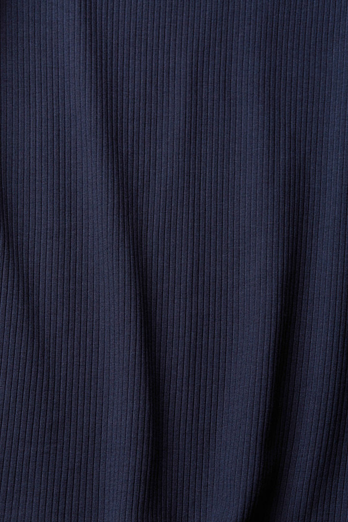 羅紋長袖，彈性棉, 海軍藍, detail-asia image number 4
