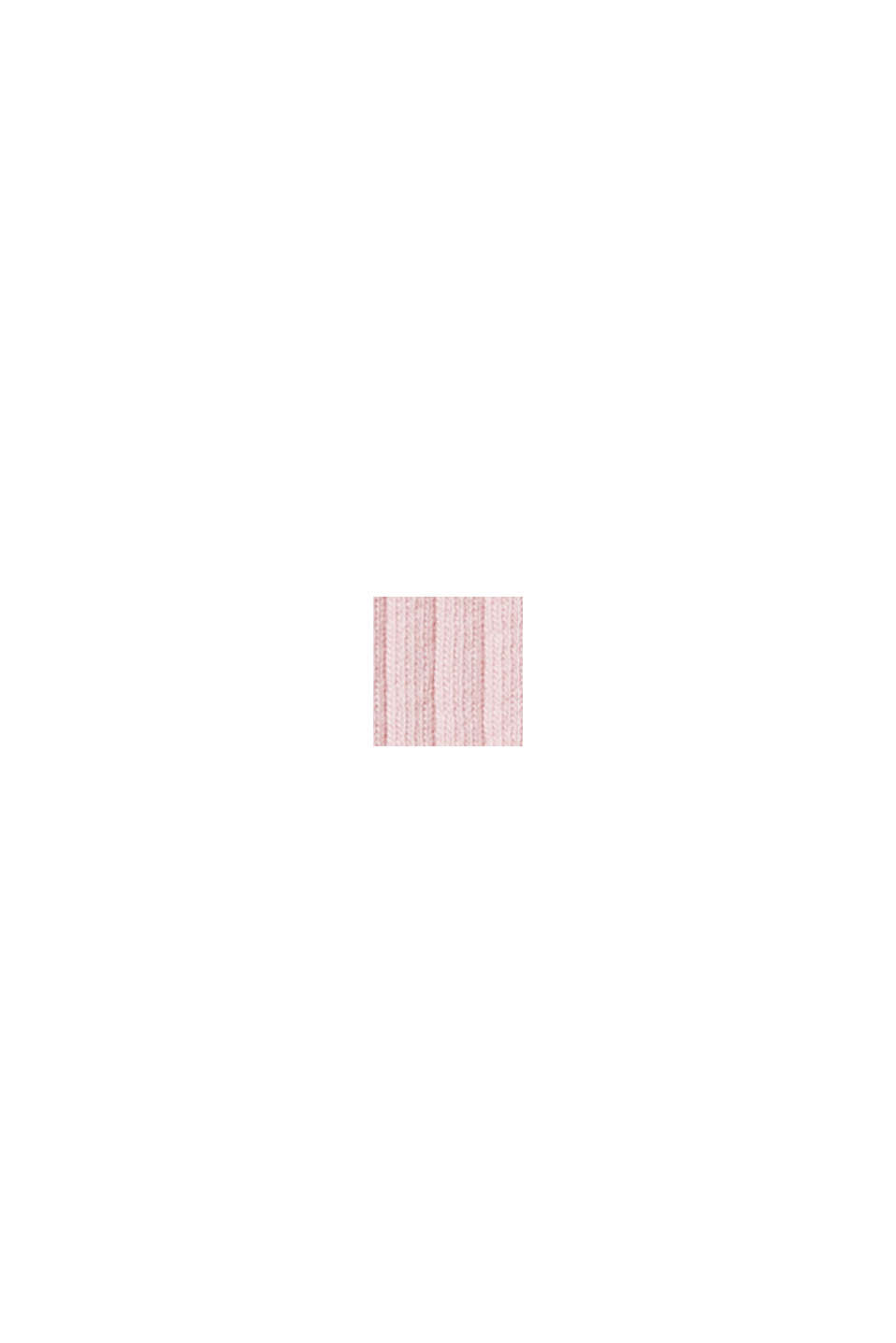 Ribbed long sleeve, stretch cotton, LIGHT PINK, swatch