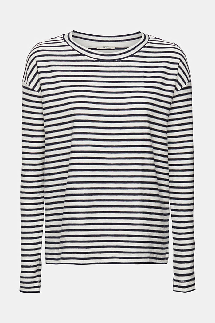 Striped long sleeve, 100% cotton, OFF WHITE, detail-asia image number 6