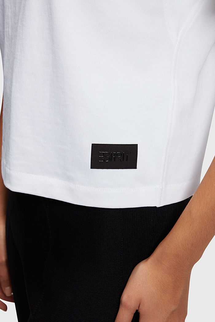 厚平織布方正版型T恤, 白色, detail-asia image number 3