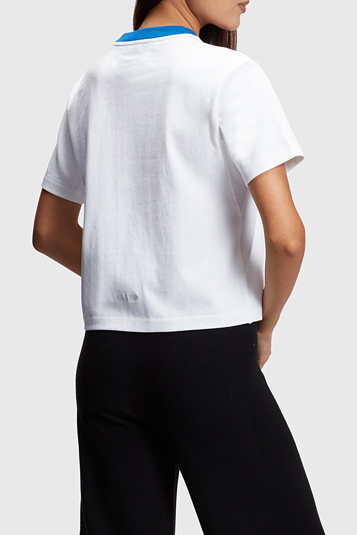 厚平織布方正版型T恤, 白色, detail-asia image number 1