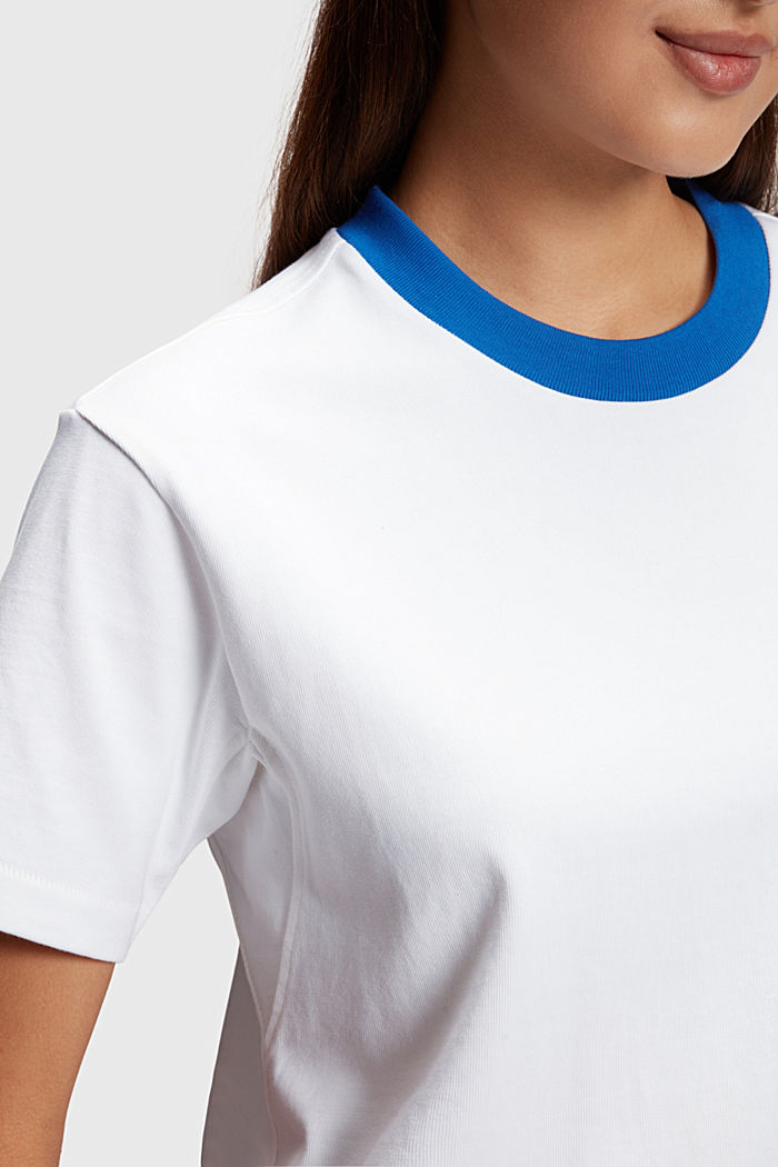厚平織布方正版型T恤, 白色, detail-asia image number 2