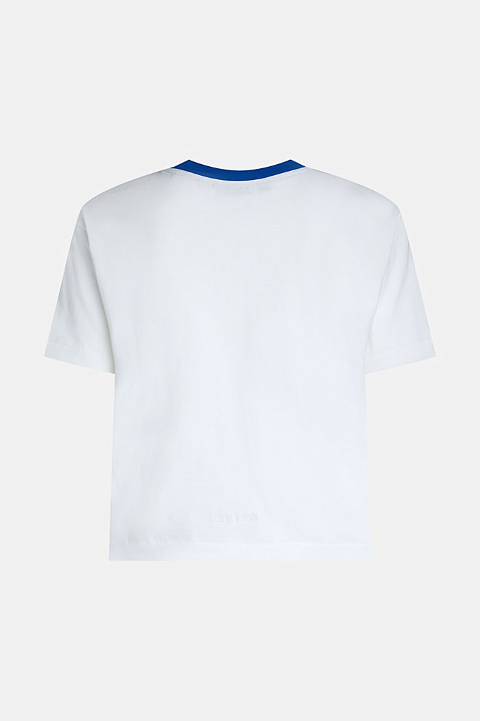 厚平織布方正版型T恤, 白色, detail-asia image number 5