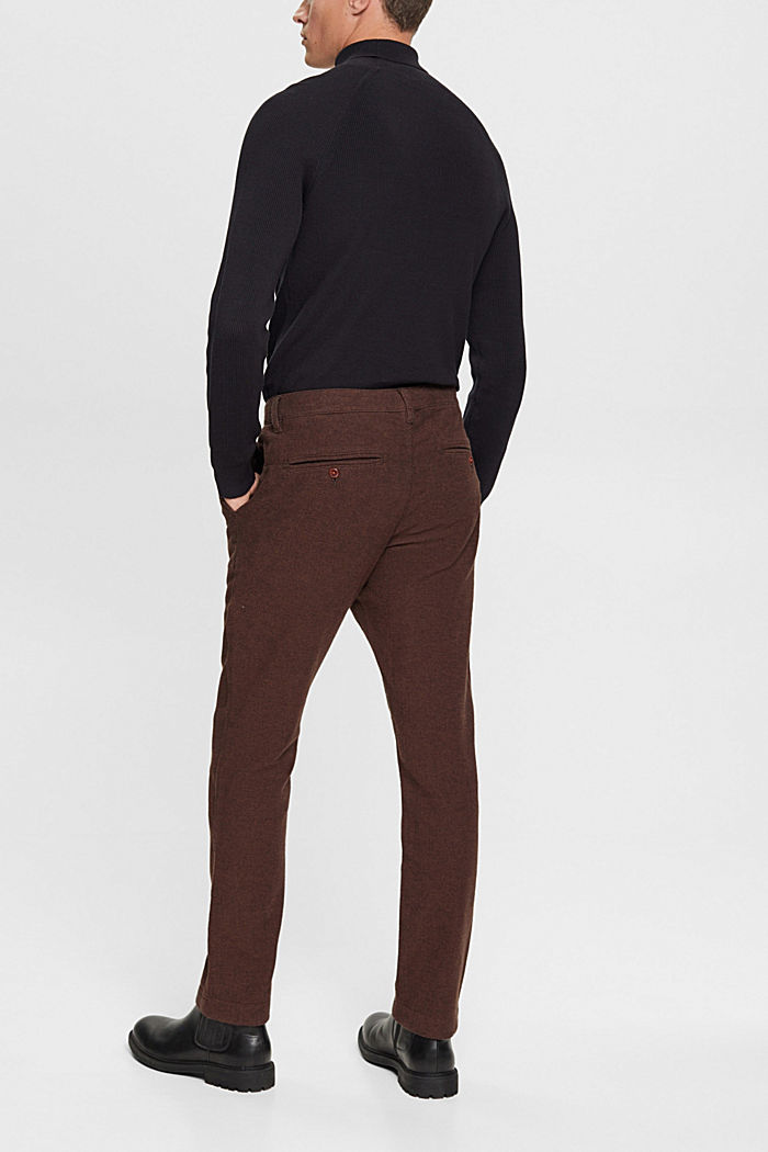 Slim fit herringbone trousers, DARK BROWN, detail-asia image number 3