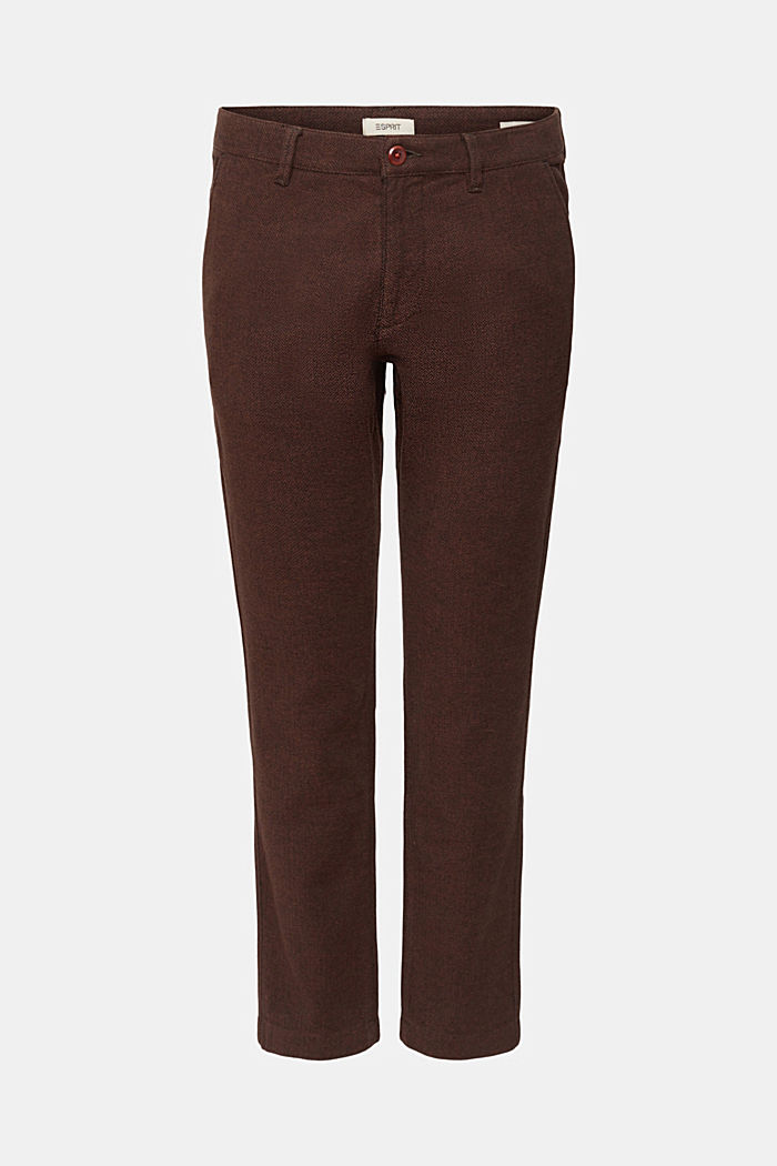 Slim fit herringbone trousers, DARK BROWN, detail-asia image number 6