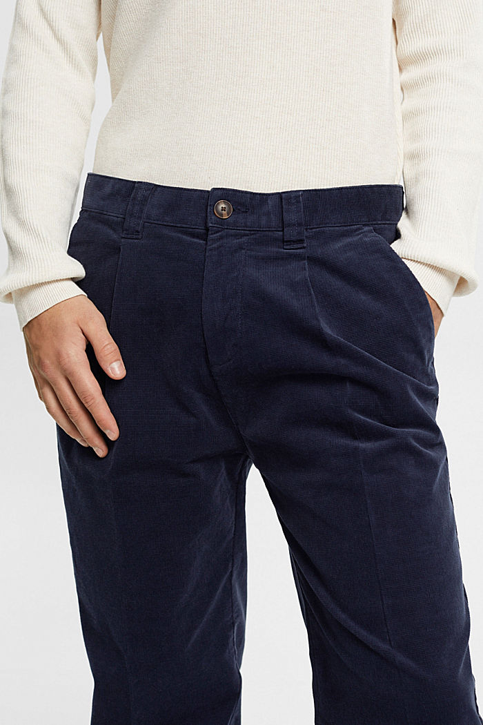 Wide fit corduroy trousers, NAVY, detail-asia image number 4
