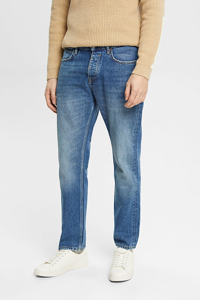 Straight fit jeans, BLUE MEDIUM WASHED, detail-asia image number 0
