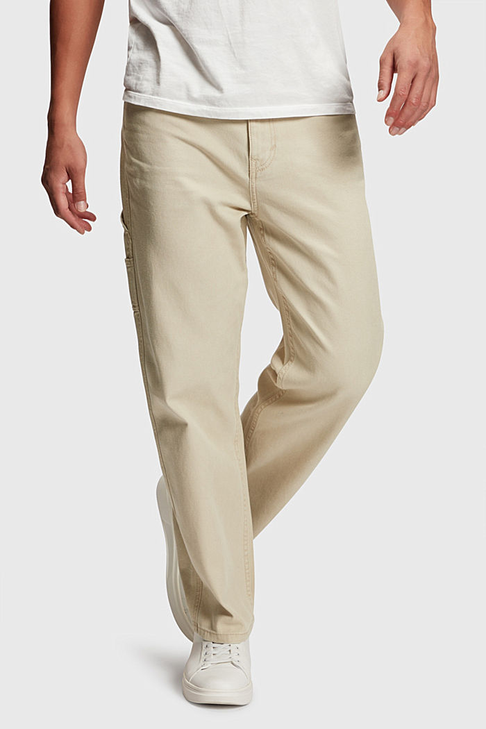 Straight fit carpenter chinos, SAND, detail-asia image number 0
