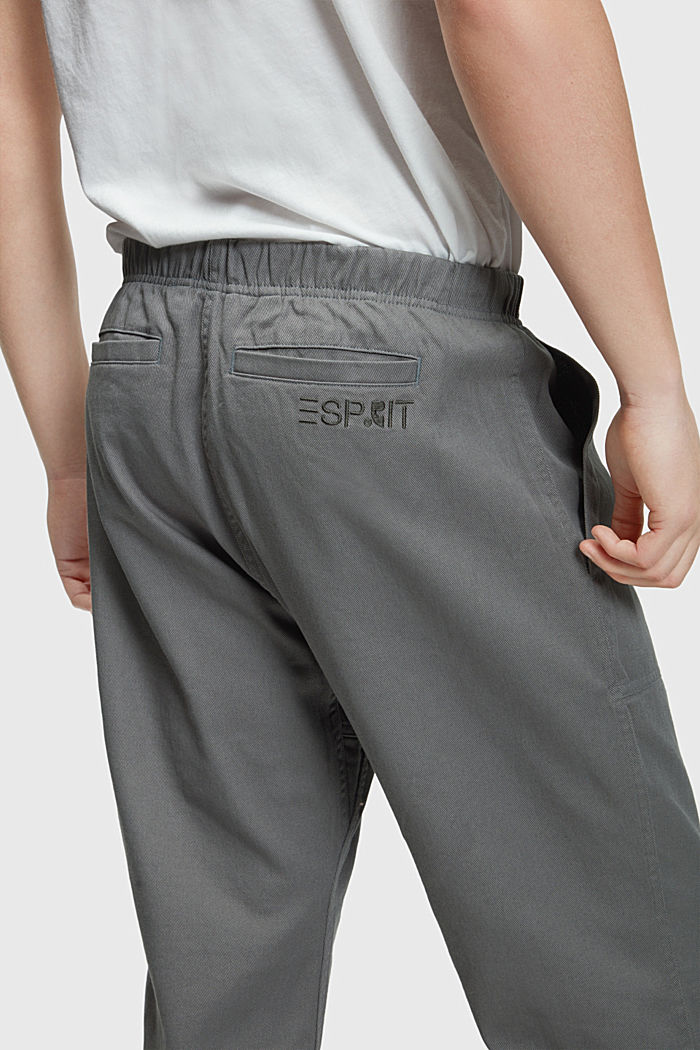 Pants woven, 灰色, detail-asia image number 3