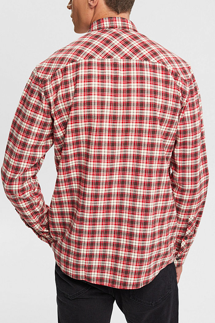 Checked flannel shirt, DARK RED, detail-asia image number 1