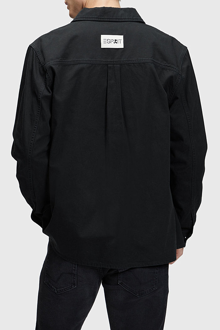 Relaxed fit heavy shirt, BLACK, detail-asia image number 1