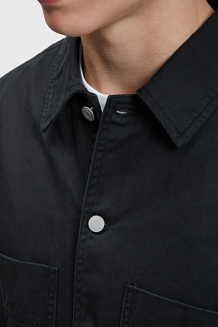 Relaxed fit heavy shirt, BLACK, detail-asia image number 2