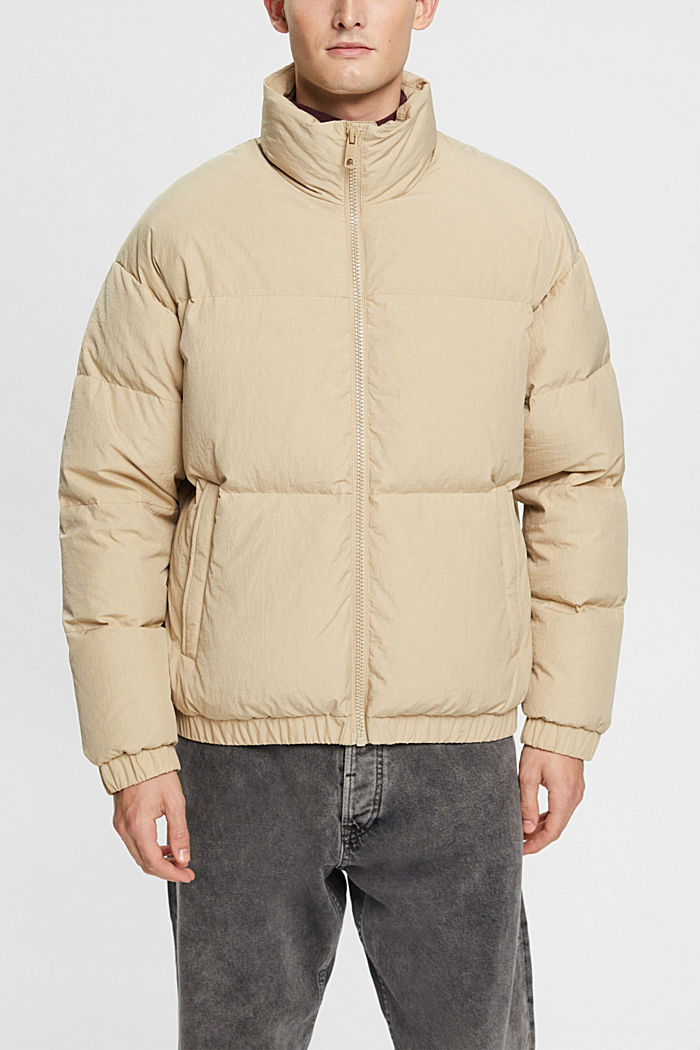 Puffer jacket with down padding, BEIGE, detail-asia image number 0