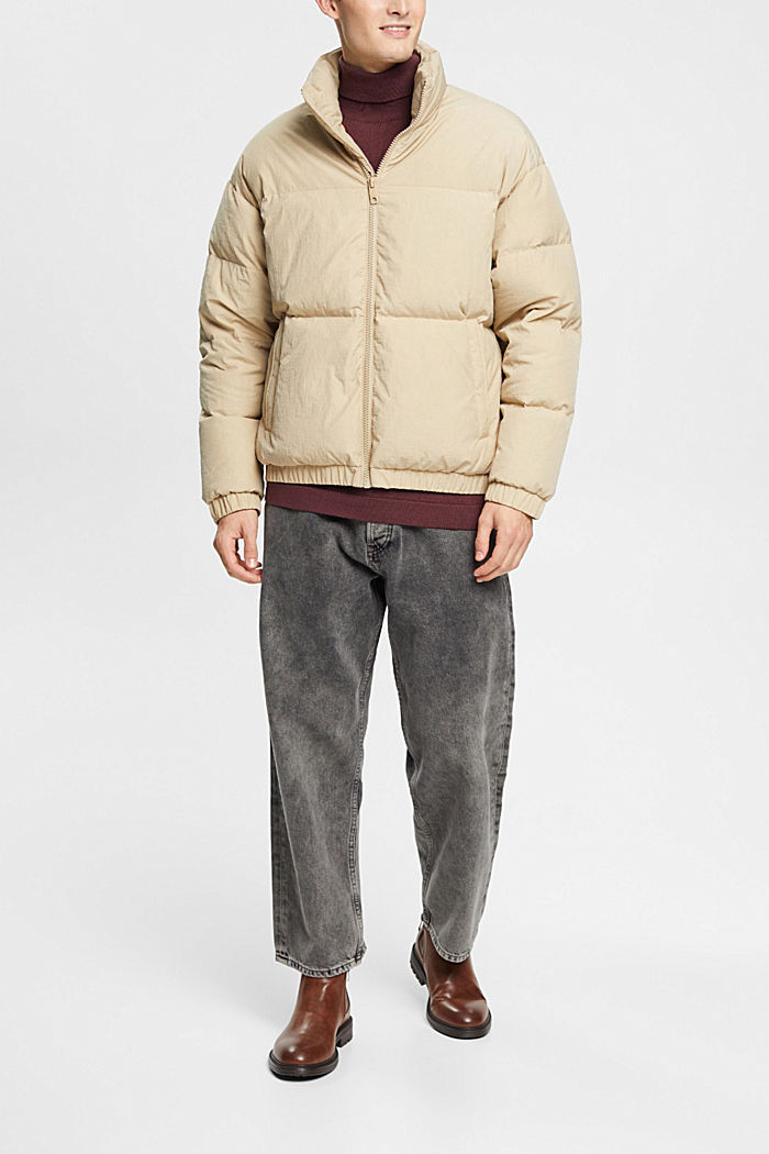 Puffer jacket with down padding, BEIGE, detail-asia image number 2
