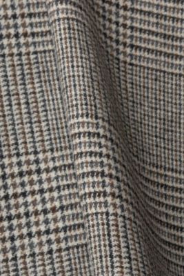 Glencheck wool blend coat, GREY, detail-asia image number 4