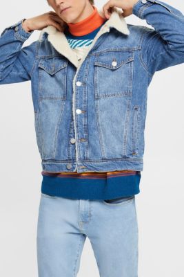 Shop the Latest in Men's Fashion Faux fur denim jacket ESPRIT Hong