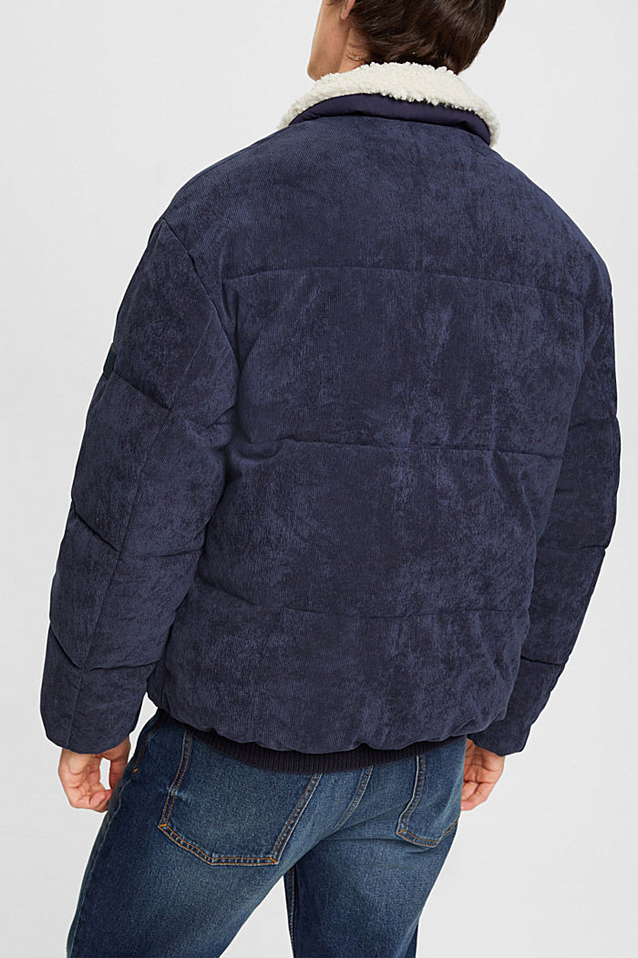 Corduroy puffer jacket, NAVY, detail-asia image number 3