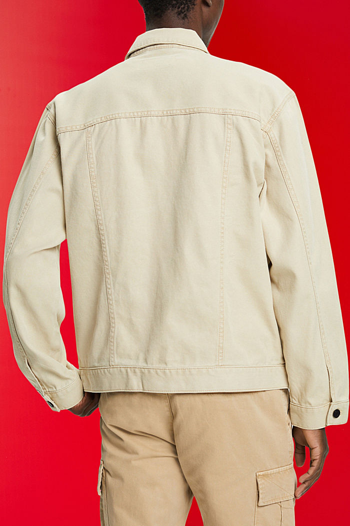Oversized denim trucker jacket, SAND, detail-asia image number 1
